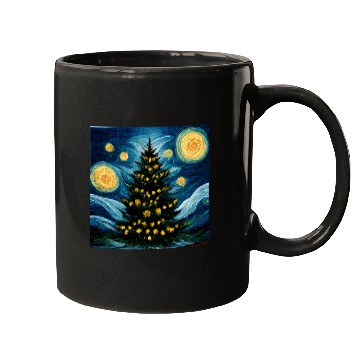 Discover Van Gogh Design Christmas Tree Mugs