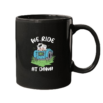 Discover We Ride At Dawn Dad Lawn Mower Make Laugh Day Yard Mugs