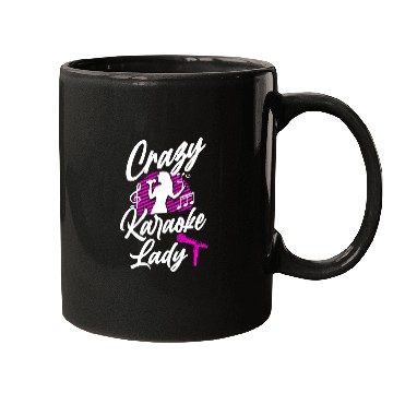 Discover Karaoke Singer Crazy Karaoke Lady Mugs