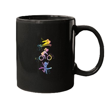 Discover Watercolor Womens Triathlon Mugs