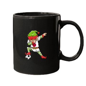 Discover Soccer Boy Dabbing Elf Squad Christmas Jersey Mugs