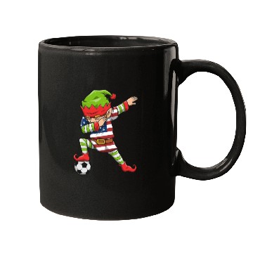 Discover Soccer Boy Dabbing Elf Squad Christmas Jersey Mugs