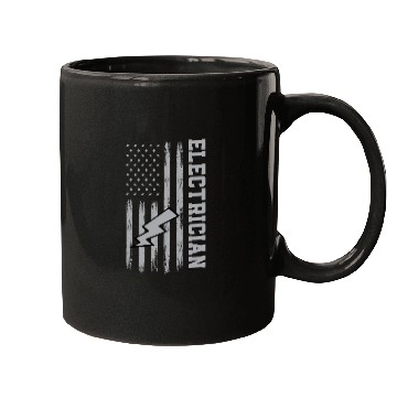 Discover American Electrician Outfit USA Flag Mugs