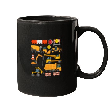 Discover Construction Payloader Tractor Dumptuck Mugs