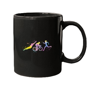 Discover Watercolor Womens Triathlon Mugs