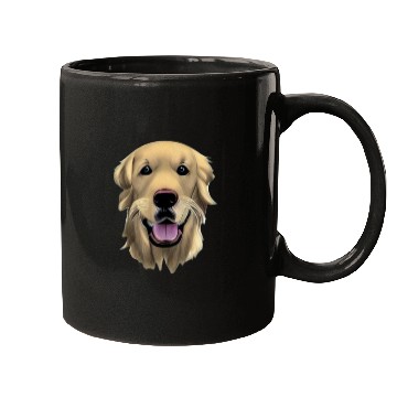 Discover Beautiful Golden Retriever Illustration Mugs