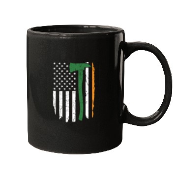 Discover Irish Firefighter American Flag Ireland Mugs