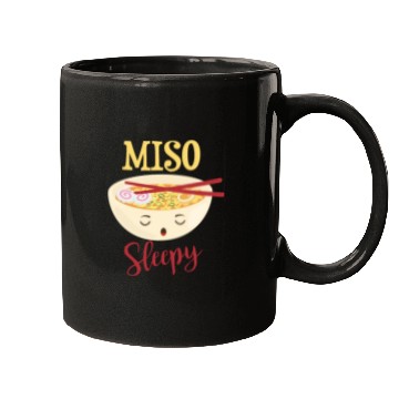 Discover Miso sleepy funny sushi soup motif Mugs