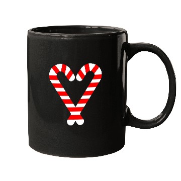 Discover Candy Canes Heart Hearts Christmas Winter Mugs