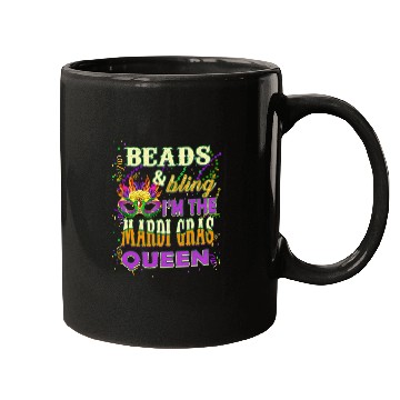 Discover Beads and Bling I'm The Mardi Gras Queen Mugs