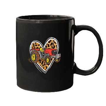 Discover Tractors Love Harvester Driver Farmer Farm Leopard Mugs