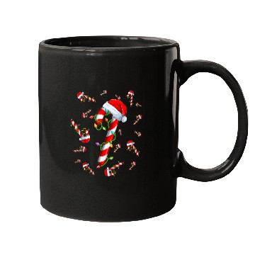 Discover Candy Cane Merry and Bright Red and White Candy Mugs