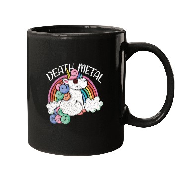 Discover Rainbow Unicorn Satan Love Metal Music Heavy Rock Mugs