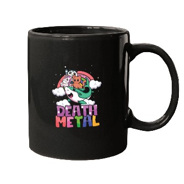 Discover Shark Unicorn Panda Cat Love Metal Music Rock Mugs