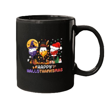 Discover Hallothanksmas Halloween Thanksgiving Christmas Mugs