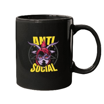 Discover Not social devil horns Not social devil horns insp Mugs