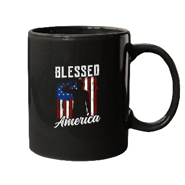 Discover Blessed America American Patriotic US USA Mugs