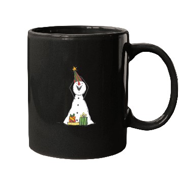 Discover funny snowman with mustache and carrot Mugs