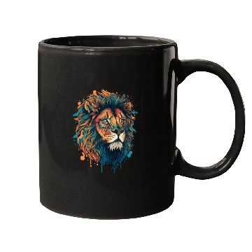 Discover Abstract Lion Mugs