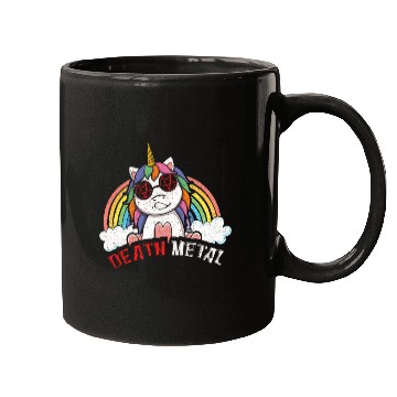 Discover Satan Rainbow Unicorn Love Metal Music Heavy Rock Mugs