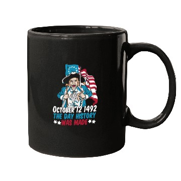 Discover Columbus Day 1492 Us Flag Mugs