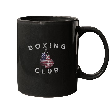 Discover Boxing Club Vintage Us Flag Boxing Gloves Mugs