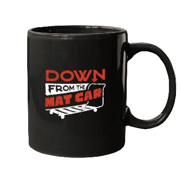 Discover Down from the Mat Car, Gym Coach Mugs