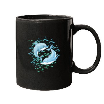 Discover PLAYFUL BLUE DOLPHINS Mugs