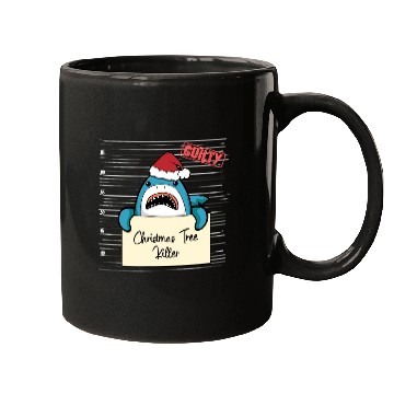 Discover Shark christmas funny prison Mugs