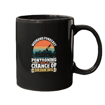 Discover Weekend Forecast Pontooning Boat Pontoon Boating Mugs