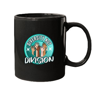Discover Diversity not Division Peace Love Inclusionn Human Mugs