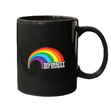 Discover Diversity not Division Peace Love Inclusionn Human Mugs