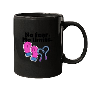Discover pink boxing gloves - No Fear No limits Mugs