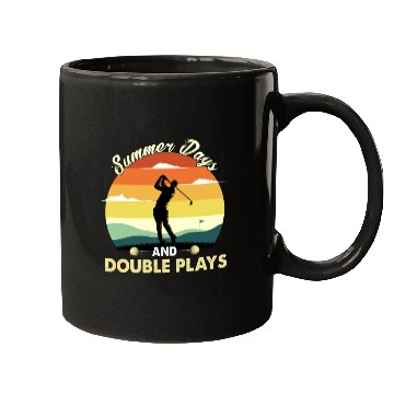 Discover Golf summer days and double plays vintage Mugs
