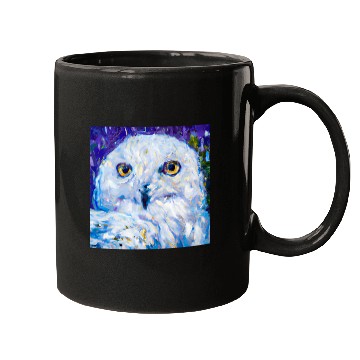 Discover Neo-Impressionist Snowy Owl Mugs