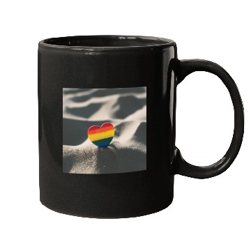 Discover LGBTQ Pride Love Heart in Sand Mugs
