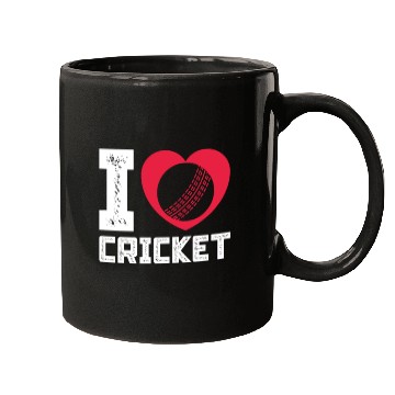 Discover I Love Heart Cricket Mugs