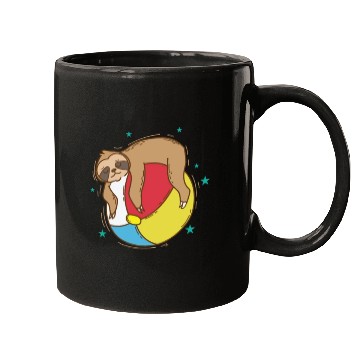 Discover Sloth on a Beach Ball lazy Mugs