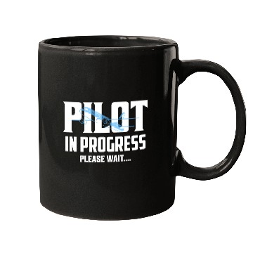 Discover Pilot In Progress Please Wait.... Aviation Airline Mugs