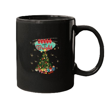 Discover Merry and Bright Retro Christmas Mugs