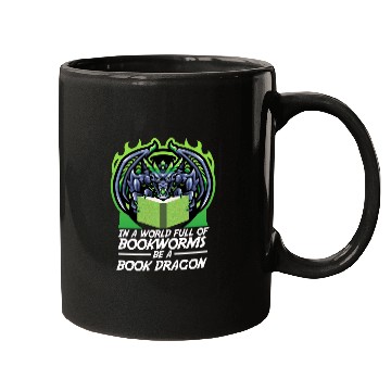 Discover In A World Full Of Bookworms Be A Book Dragon Mugs