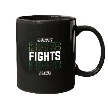 Discover Nobody Fights Alone Green Mental Health Mugs