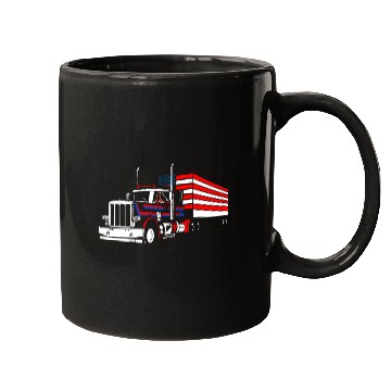 Discover Truck Driver US FLAG, Truck, Trucker Dad Mugs