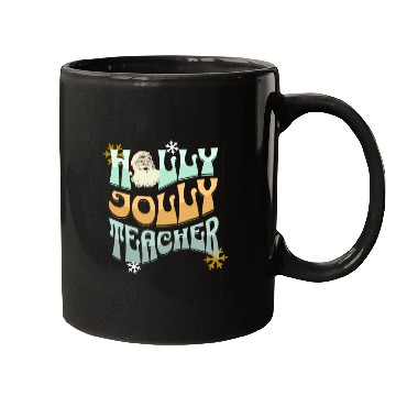 Discover holly jolly teacher Mugs