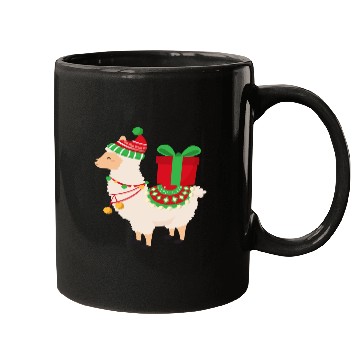Discover Lama with Christmas present Mugs