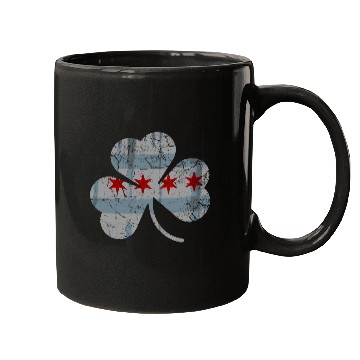Discover Chicago Flag Shamrock Irish St Patricks Mugs