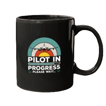 Discover Funny Copilot Flight Pilot In Progress Mugs