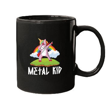 Discover Guitar Metal Kid Music Heavy Rock Dab Unicorn Mugs