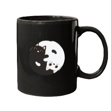 Discover ying yang cat Mugs