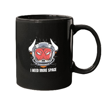 Discover Bull Astronaut I Need More Space Mugs